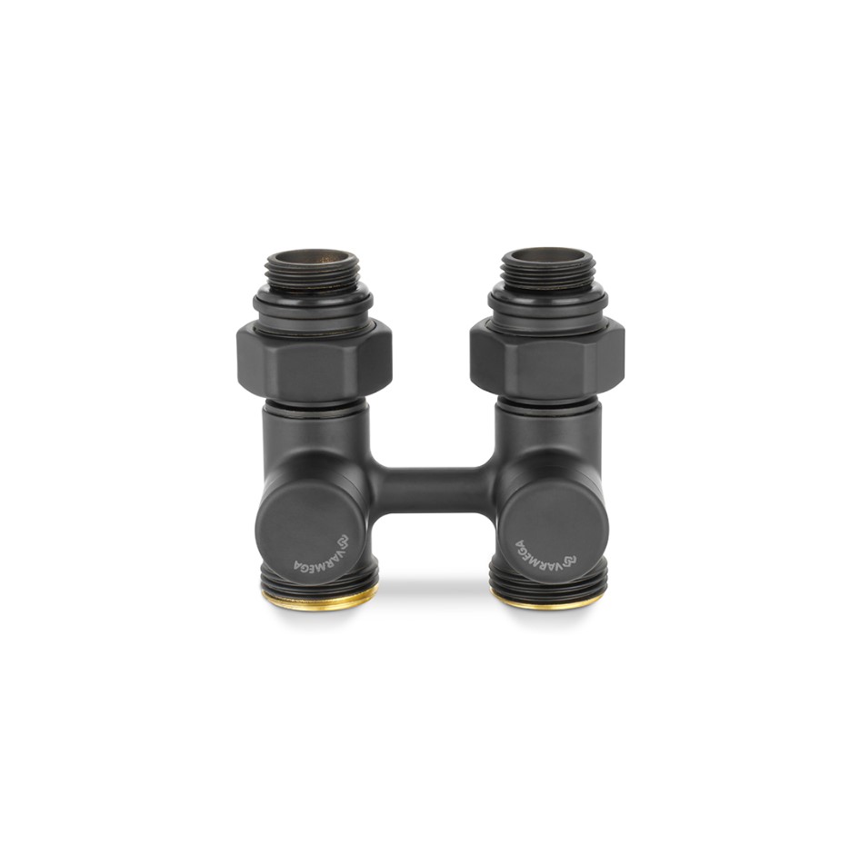 Узел нижнего подключения, 1/2"х3/4"EK НР, прямой, черный