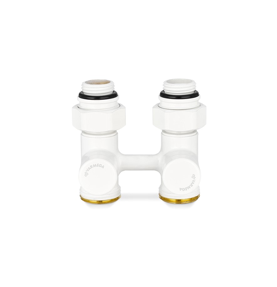 Узел нижнего подключения, 1/2"х3/4"EK НР, прямой, белый