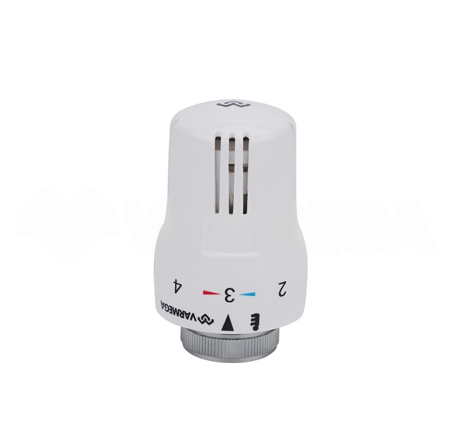 Термостатическая головка, жидкостная, M30х1.5, с отметкой 0, белая