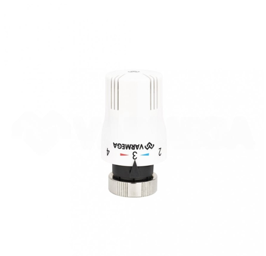 Термостатическая головка (термостат), M30х1.5, белая, компактная