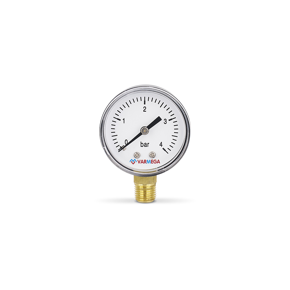 Манометр радиальный, диаметр 50 мм, 4 бар, 1/4"