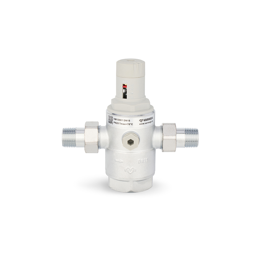 Редуктор давления, 1/2", PN25, мембранный, с разборными соединениями