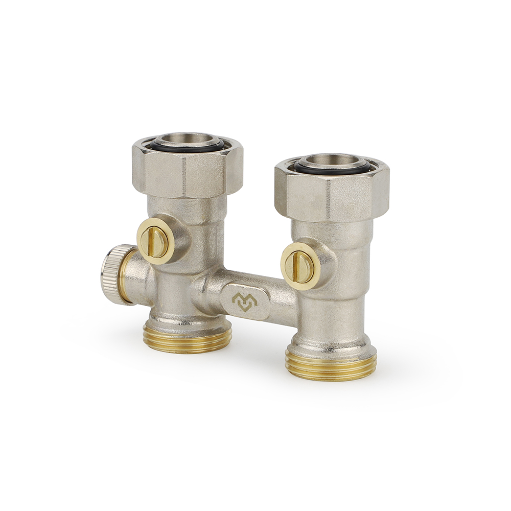 Узел нижнего подключения, 3/4"EKх3/4"EK НР-ВР, прямой, для однотрубных систем