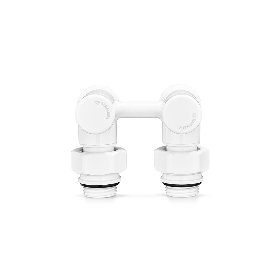 Узел нижнего подключения, 1/2"х3/4"EK НР, угловой, белый