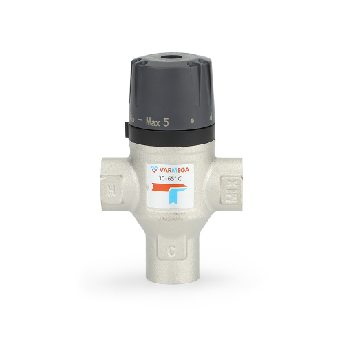 Термостатический смесительный клапан ВР 1/2", Kvs 1.6, PN 10, смешение в бок, 30-65°С