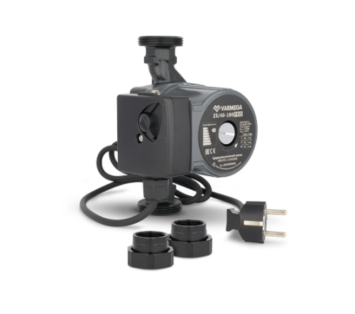 Циркуляционные насосы с “мокрым” ротором, с гайками и кабелем, серия: VMCP02 PRO, 25/40-180