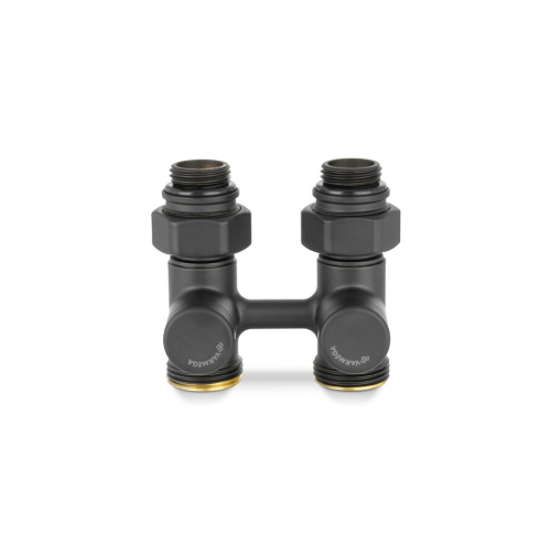 Узел нижнего подключения, 1/2"х3/4"EK НР, прямой, черный