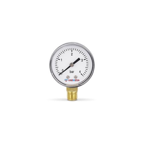 Манометр радиальный, диаметр 50 мм, 4 бар, 1/4"