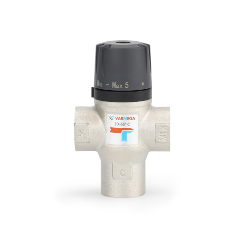 Термостатический смесительный клапан ВР 3/4", Kvs 1.6, PN 10, смешение в бок, 30-65°С
