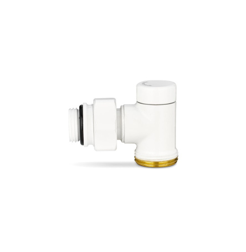 Узел нижнего подключения одинарный, 1/2"х3/4"EK НР, угловой, белый