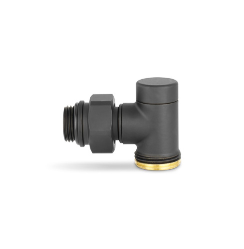 Узел нижнего подключения одинарный, 1/2"х3/4"EK НР, угловой, черный