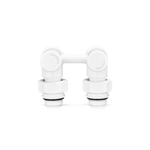 Узел нижнего подключения, 1/2"х3/4"EK НР, угловой, белый